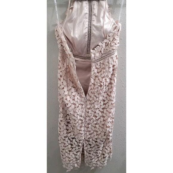 NWT Bardot Gemma Halter Lace Sheath Dress, Size 4/XS - Prosecco Dainty Spring - Picture 12 of 13